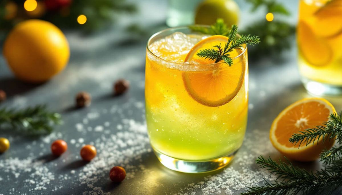 Cocktail pétillant à la grenade et au citron vert