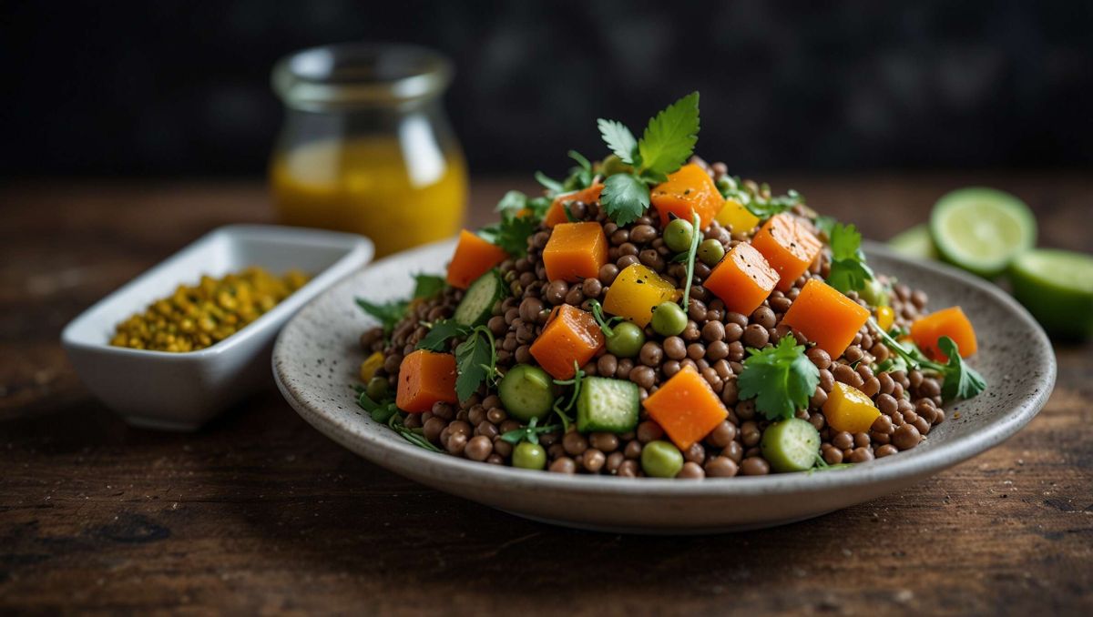 Savourez cette salade de lentilles au Thermomix, préparation rapide et délicieuse