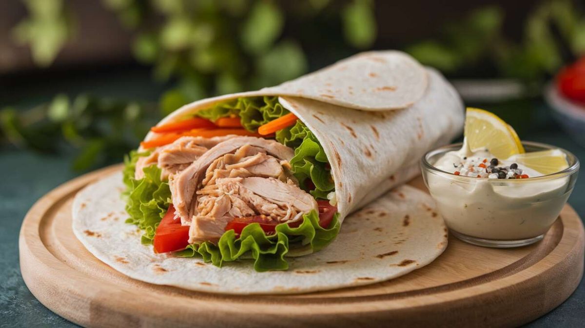 Des wraps de poulet croquants, prêts en un clin d'œil