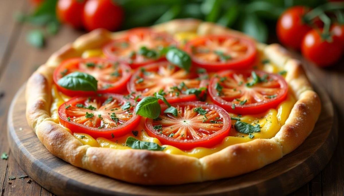 Succombez à la fraîcheur d'une tarte à la tomate et moutarde
