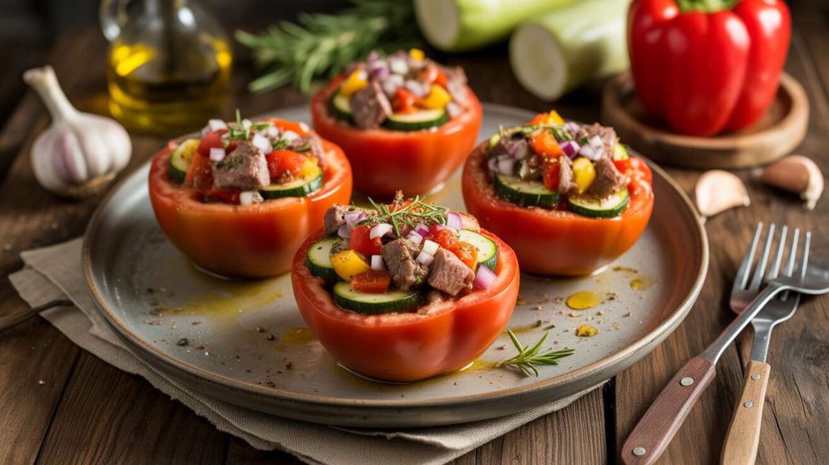 Savourez des tomates farcies légères aux légumes et viande : la recette inratable