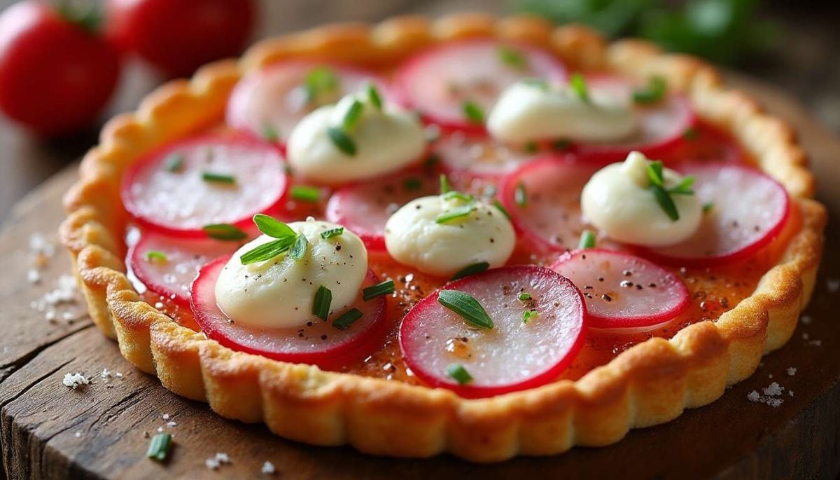 Une tarte fine aux radis qui fera sensation à votre table