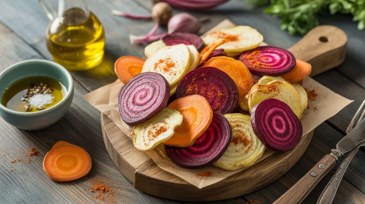 Découvrez la recette des chips de légumes maison : croquantes et colorées