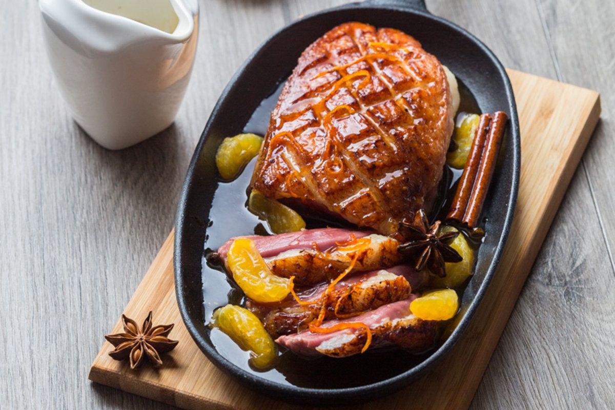Un magret de canard savoureux à la clémentine corse