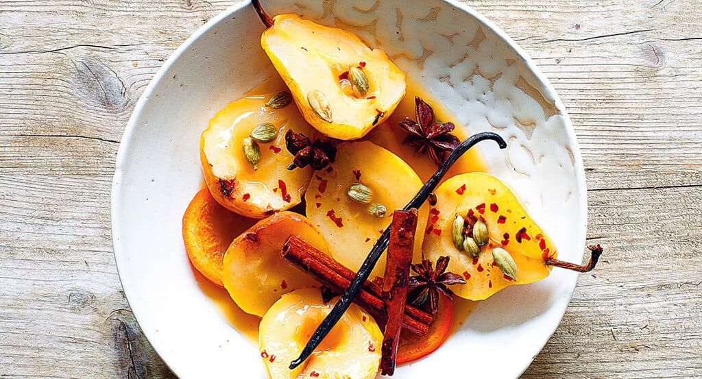 Recette : poires au gingembre