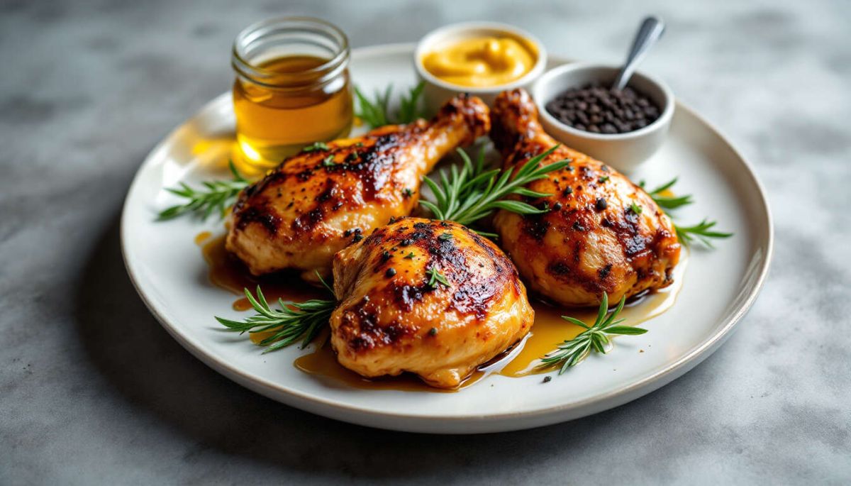 Recette de cuisses de poulet marinées et rôties