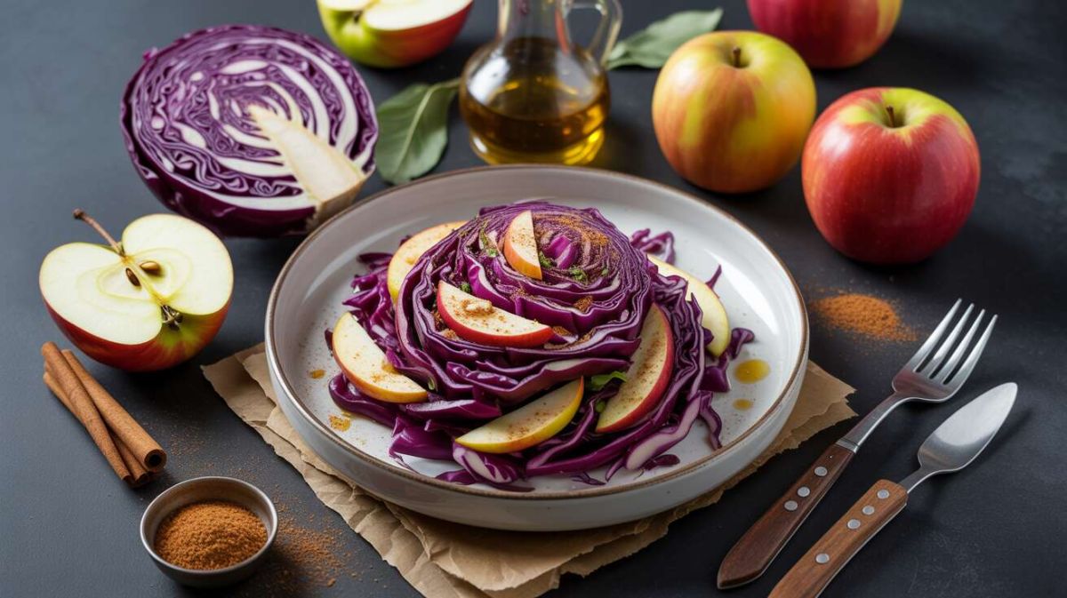 Un délice automnal : la recette légère du chou rouge aux pommes