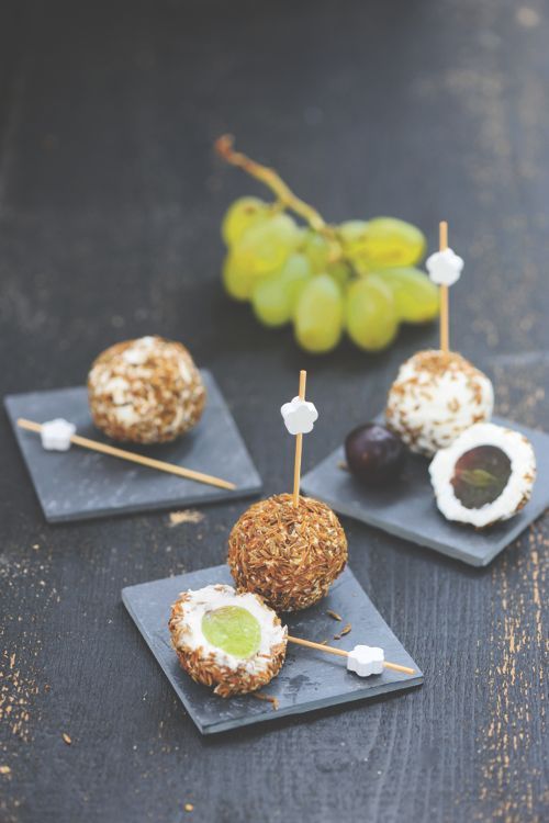 Des boules surprises de ricotta et raisin au cumin