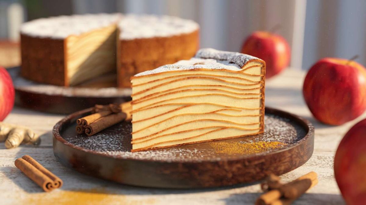 Un délice léger : le gâteau invisible aux pommes et épices