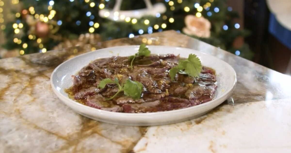 Savourez le bœuf mariné à la vinaigrette asiatique de Cyril Lignac