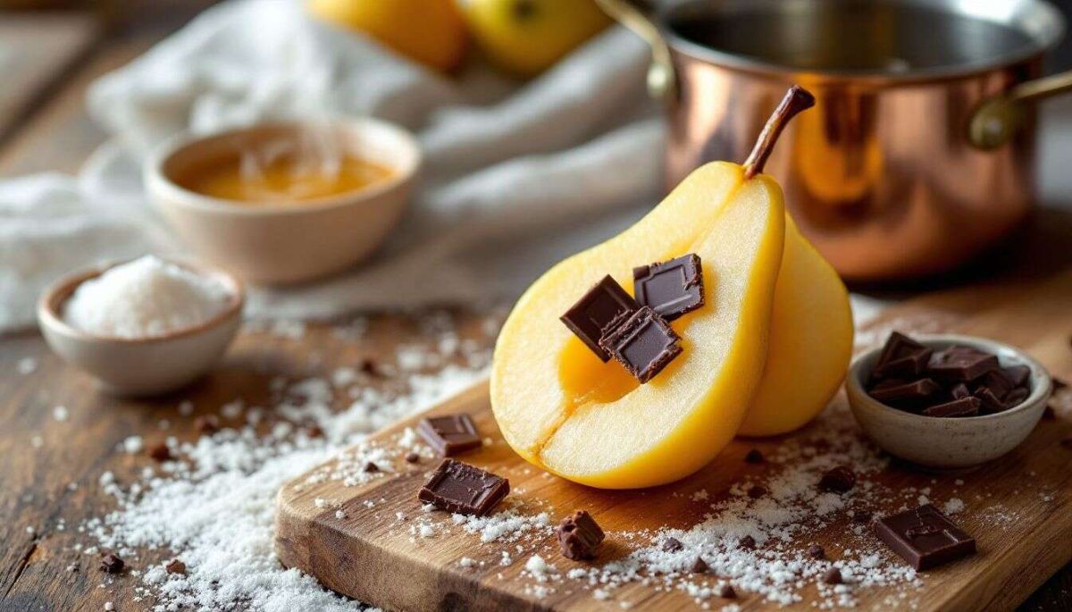 Poires pochées au chocolat : un dessert rapide pour régaler tous les gourmands