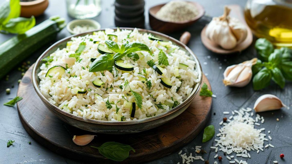 Un riz gourmand aux courgettes : l'art de la simplicité révélée