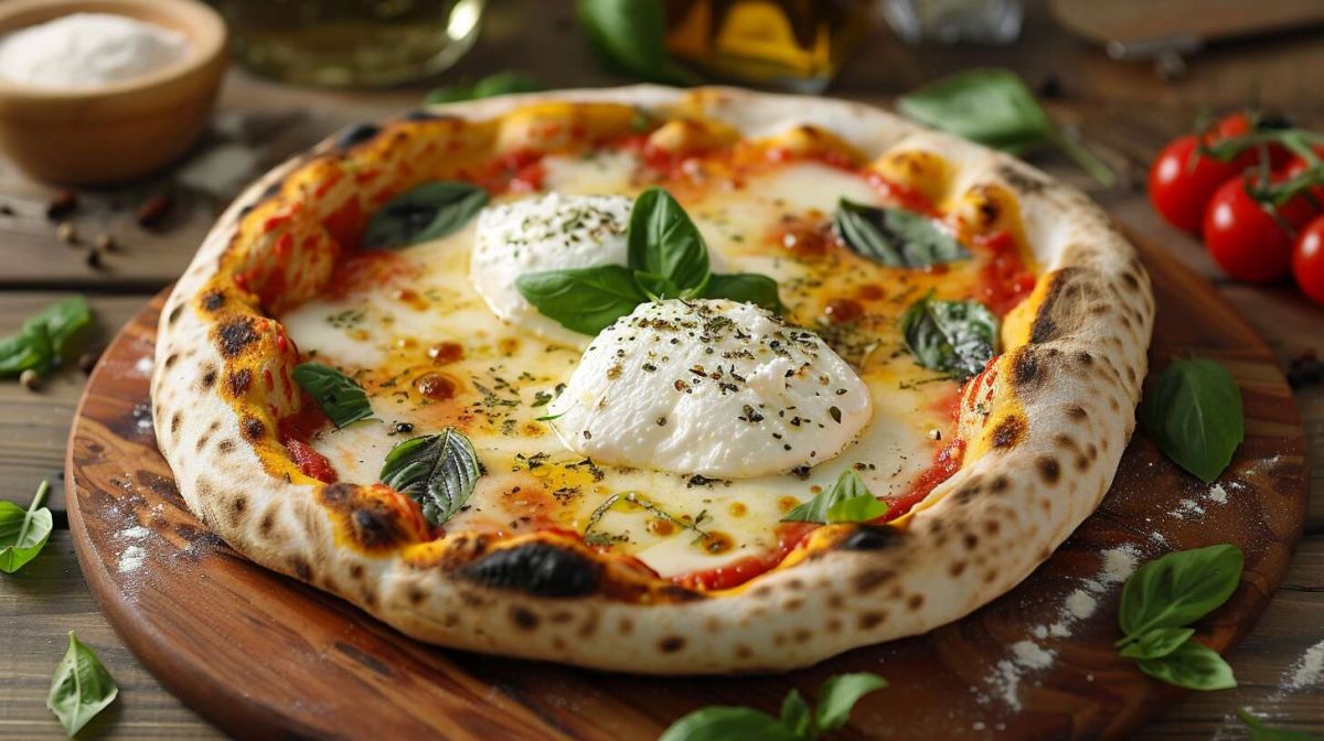 savoureuse pizza à la burrata et au basilic : un voyage en italie