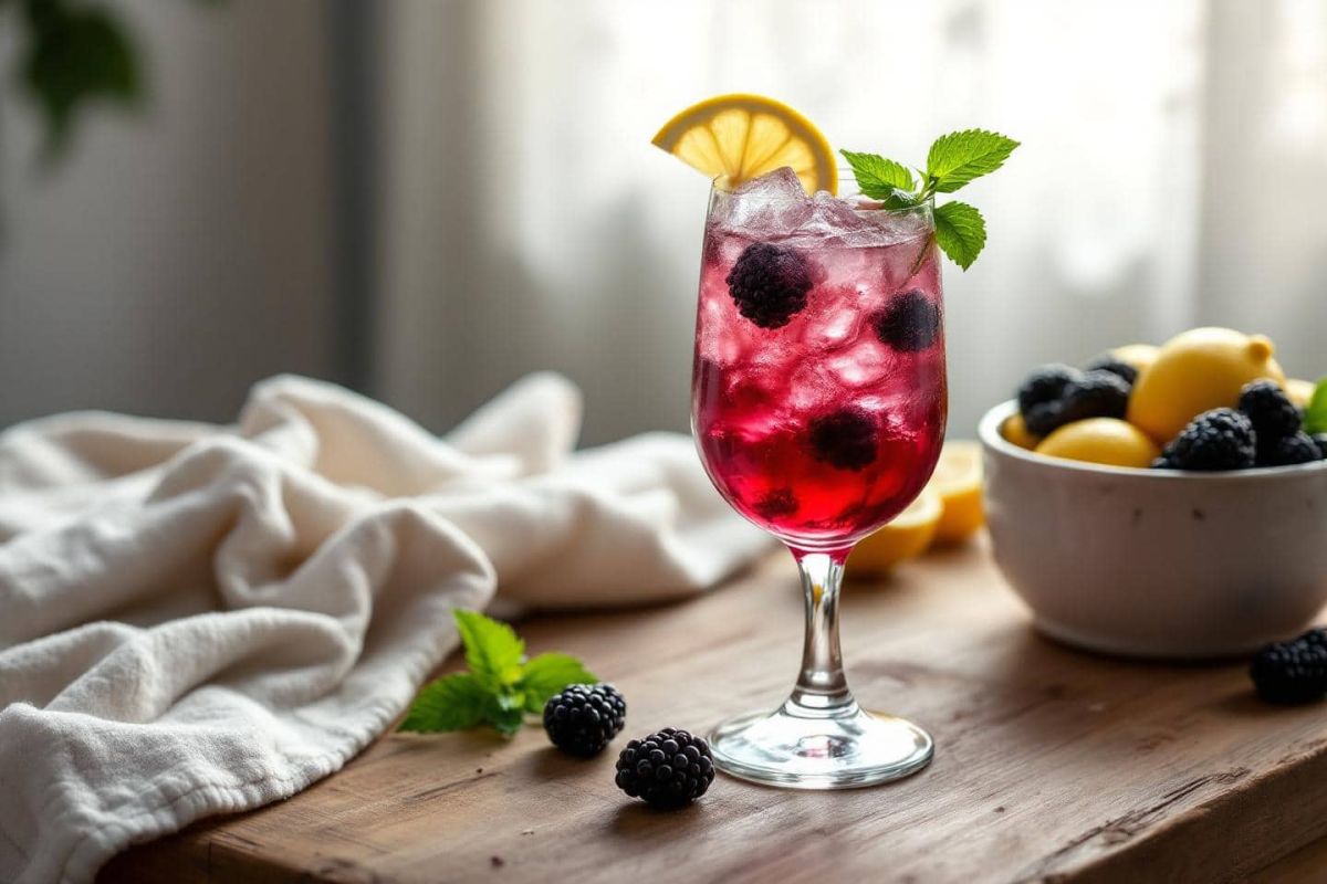 Un cocktail d'été revigorant : savourez le bramble glacé